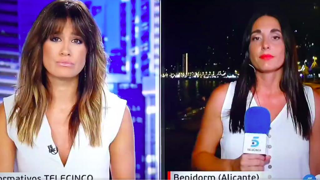 Captura del vídeo en el que le dan paso a Cecilia en los Informativos.