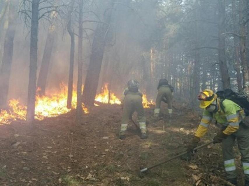 Imagen de un incendio en Castilla y León.
