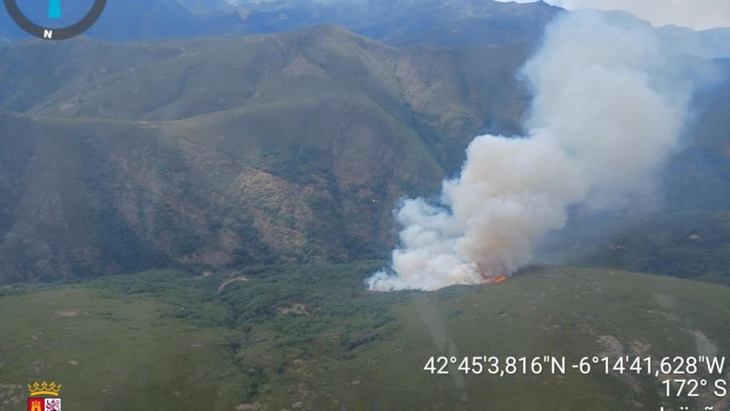 Declarado un nuevo incendio en León en Quintana de Fuseros
