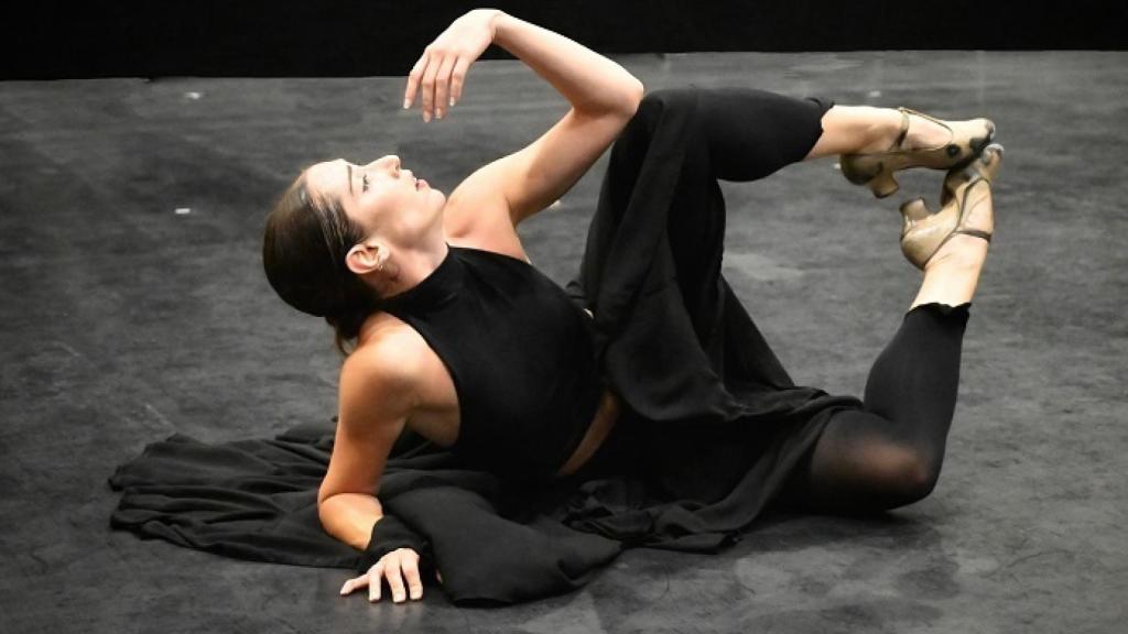 La bailarina Inmaculada Salomón en un ensayo de 'Pastorela'. Foto: Mercedes Burgos