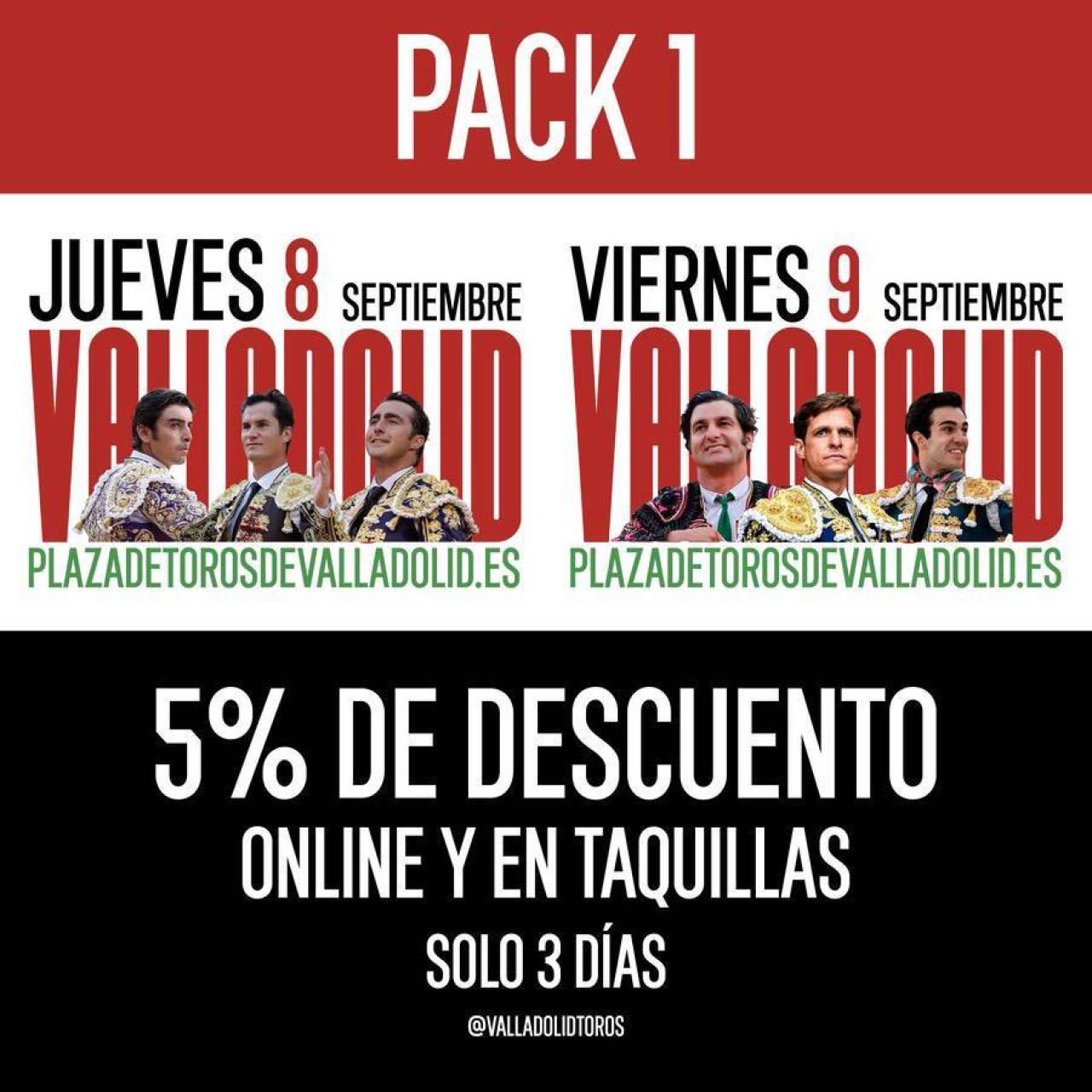 Pack descuento para la Feria Taurina de Valladolid