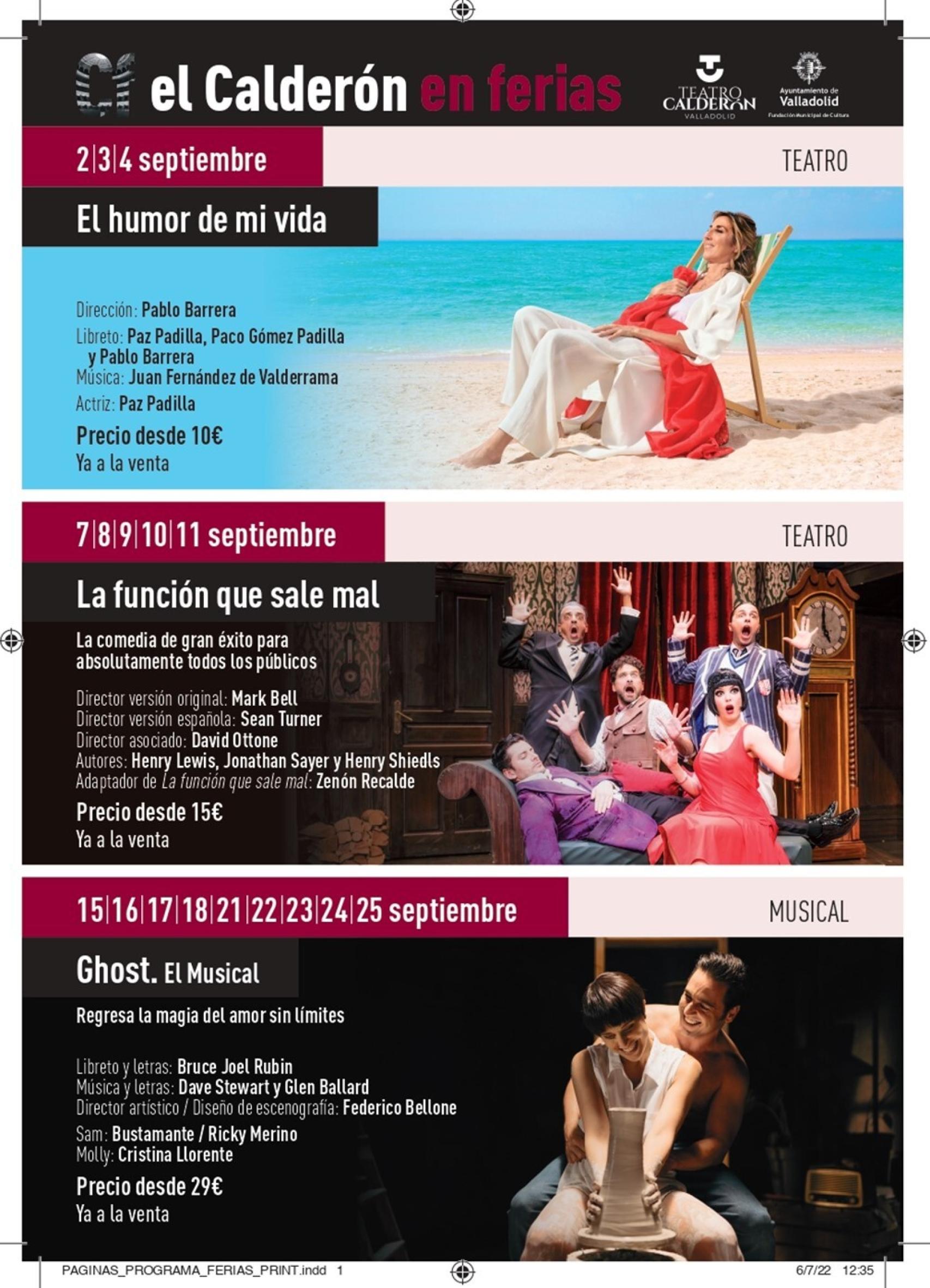 Programación Teatro Calderón