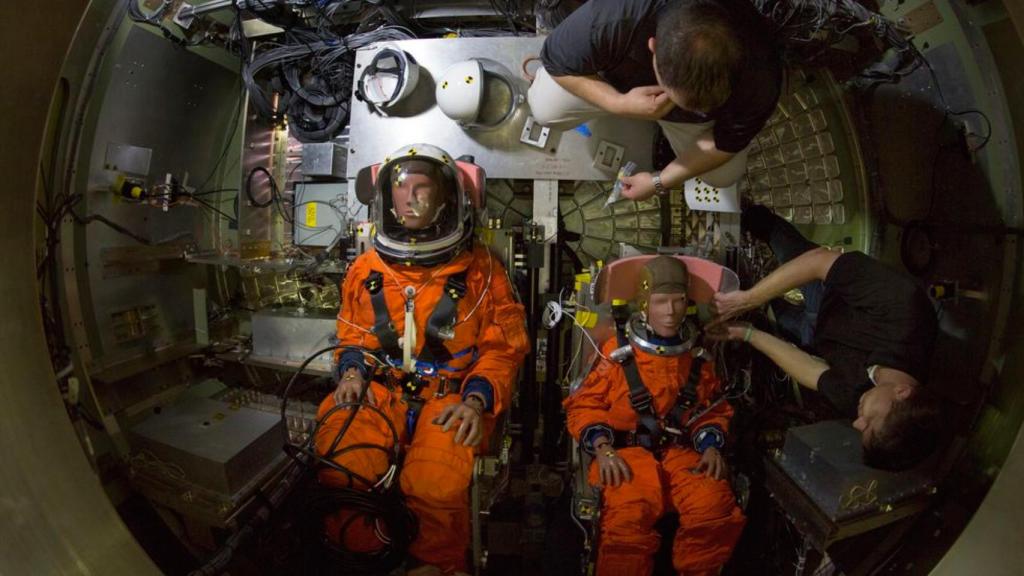 Los maniquíes a bordo de la misión Artemis I