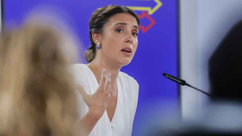 La ministra de Igualdad, Irene Montero, este martes tras el Consejo de Ministros.