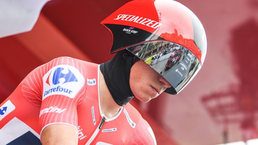 Remco Evenepoel en la contrarreloj.