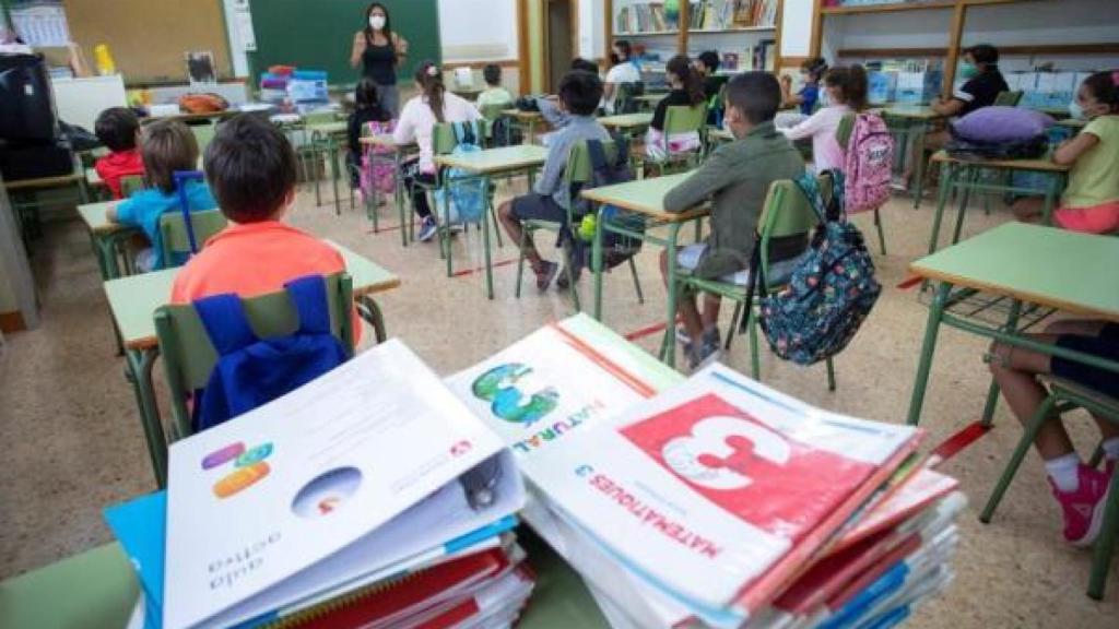 Niños en clase, en imagen de archivo.