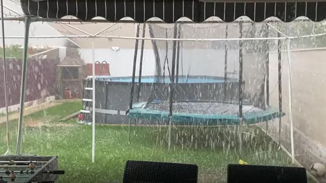 Tormenta de granizo en Valdestillas