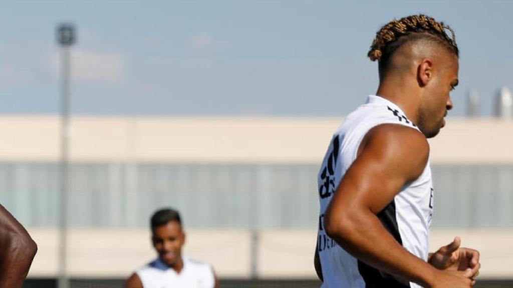 Mariano Díaz en un entrenamiento.