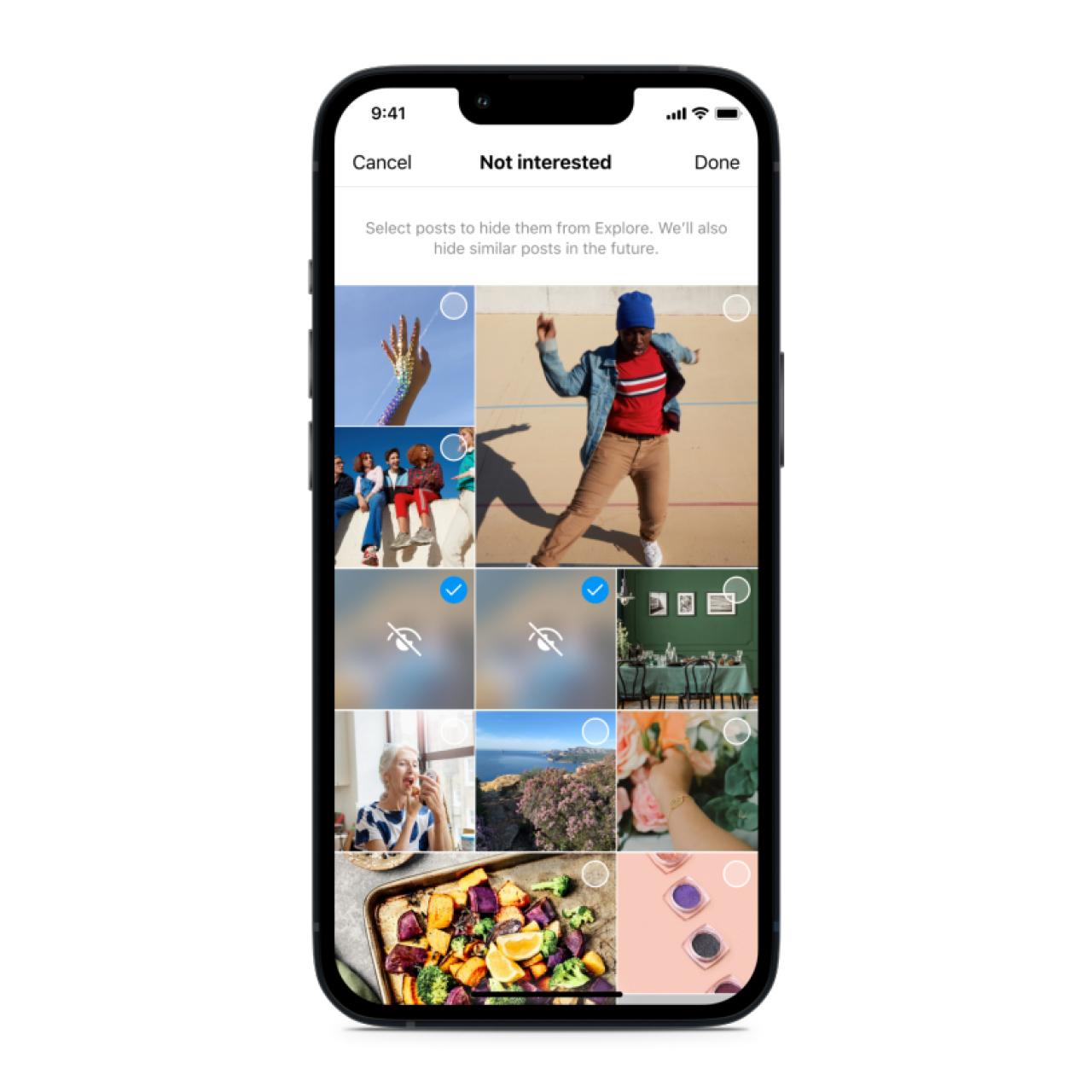 Publicaciones que no te interesan en Instagram