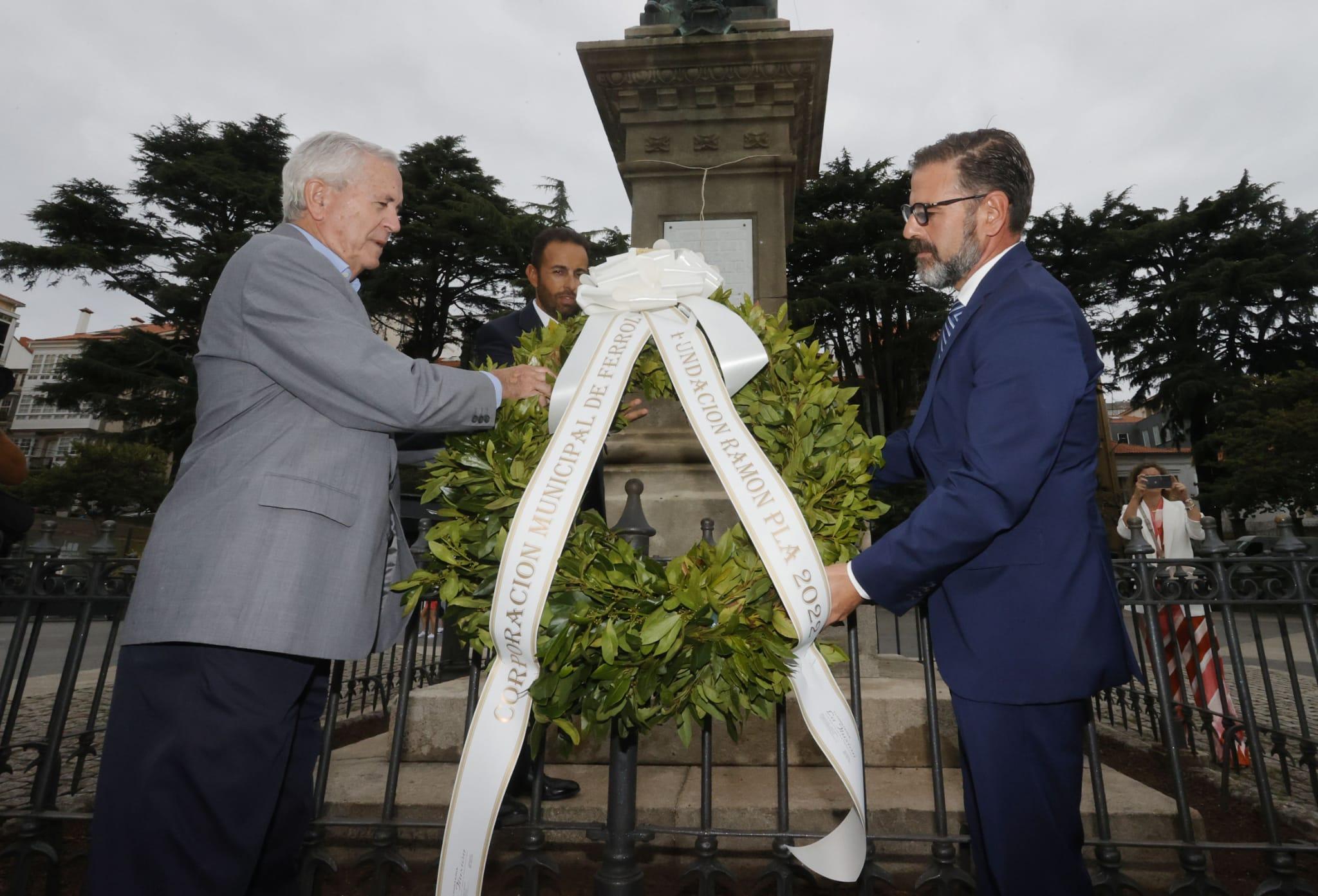 Ofrenda floral al Marqués de Amboage en Ferrol. Fuente: Concello de Ferrol