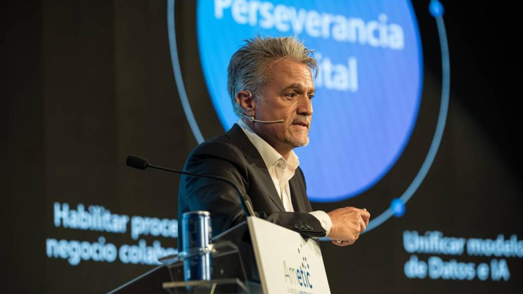 Alberto Granados, presidente de Microsoft España, durante su participación en Santander.