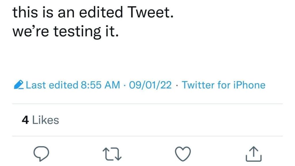 Indicador de que el mensaje ha sido editado en Twitter