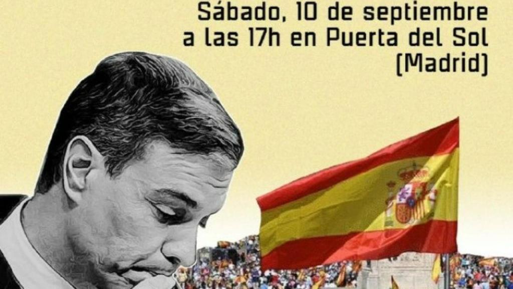 Uno de los carteles con los que se promociona la manifestación masiva del día 10.