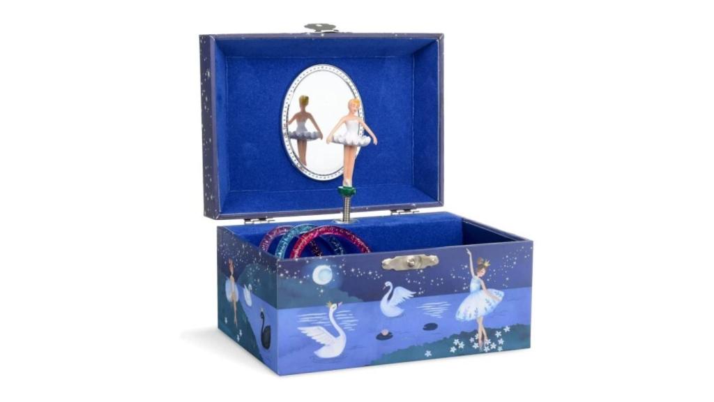 Joyero para niña musical con cisnes