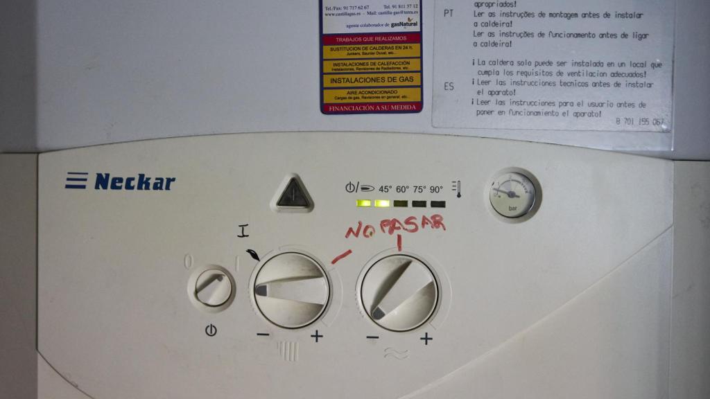 Una caldera de un edificio, en Madrid.