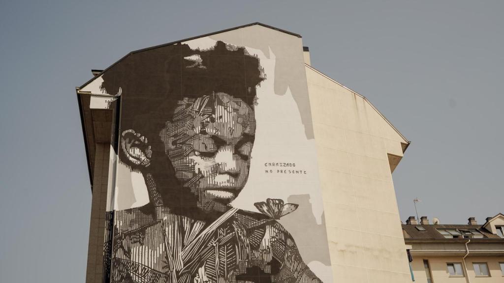 El mural de Huariu en Cambre.