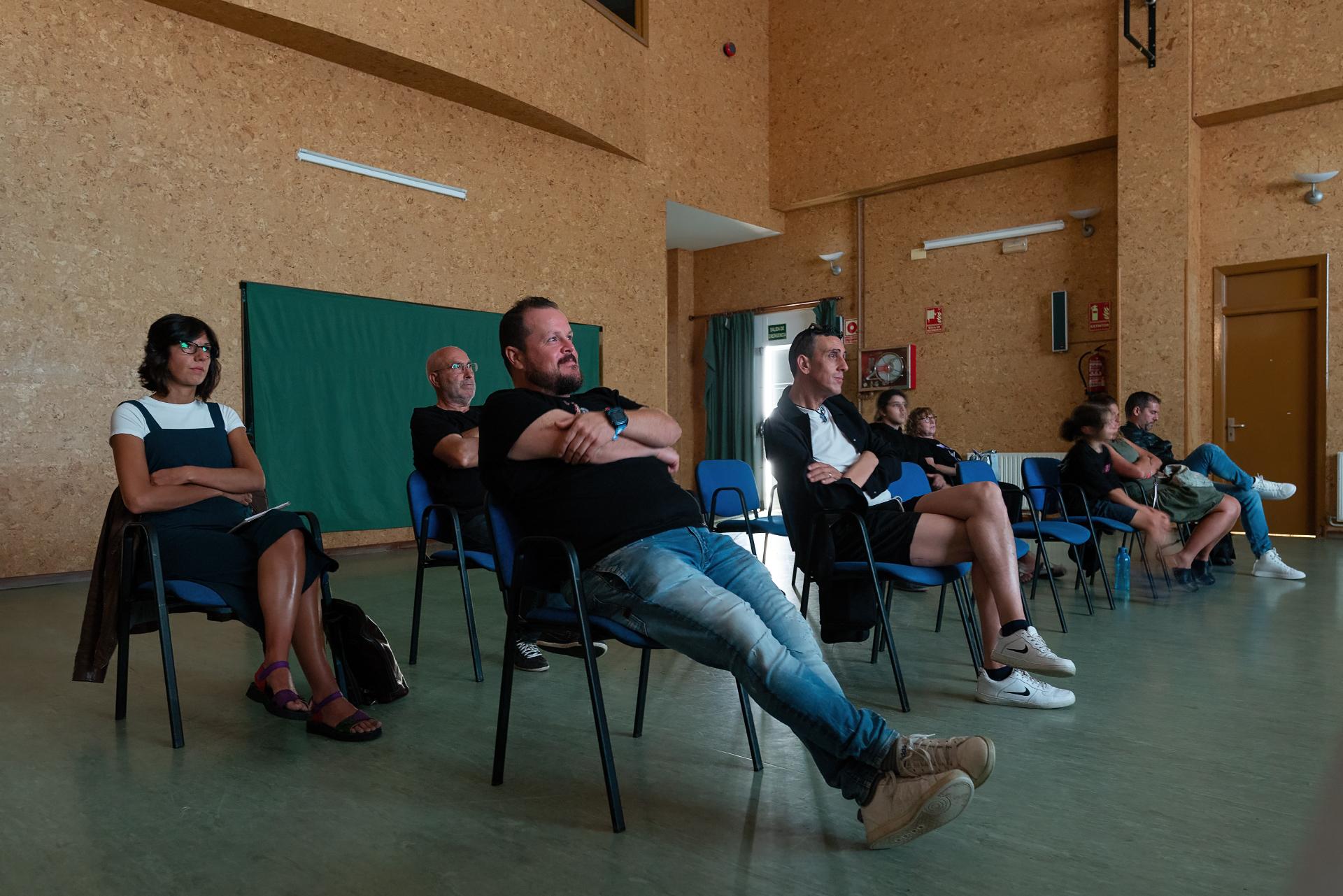 Un momento del taller  De corte a corte en el VII Chanfaina Lab de San Sadurniño (A Coruña) Imagen: César Galdo