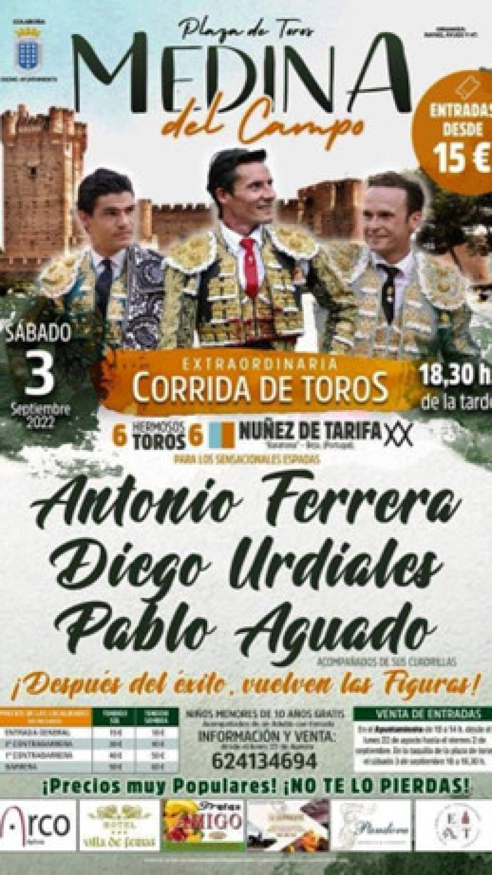 Cartel de la Feria Taurina en Medina