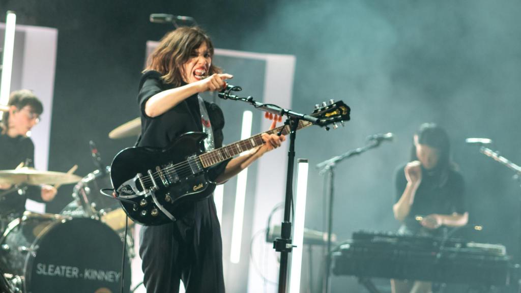 El grupo Sleater Kinney, en 2020.