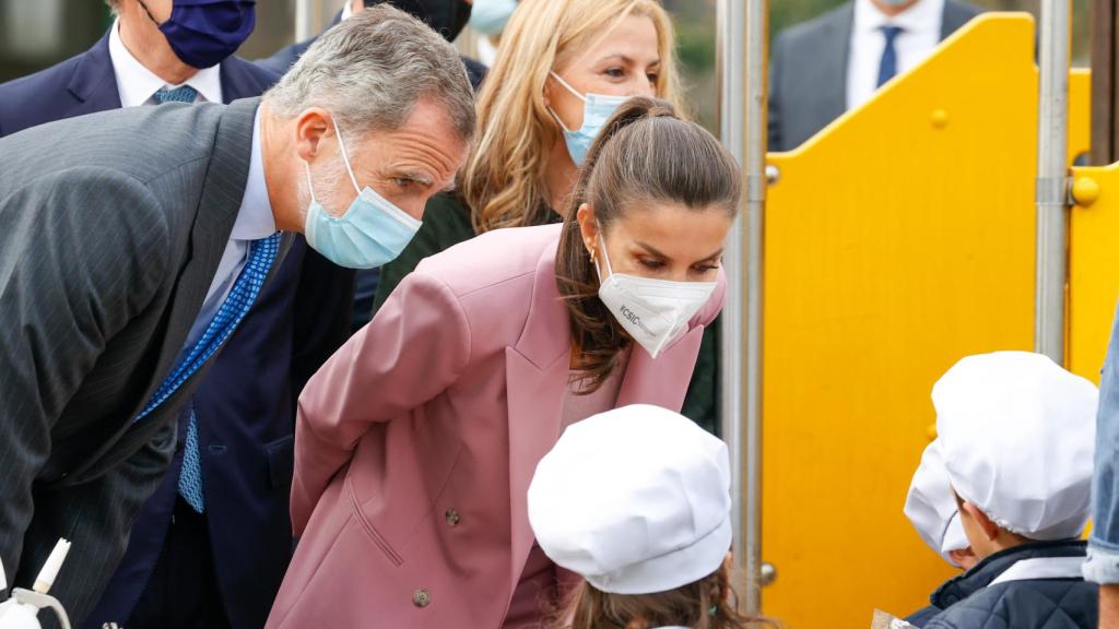 Los Reyes durante la inauguración del Curso Escolar 2021-2022 el año pasado en Galicia.
