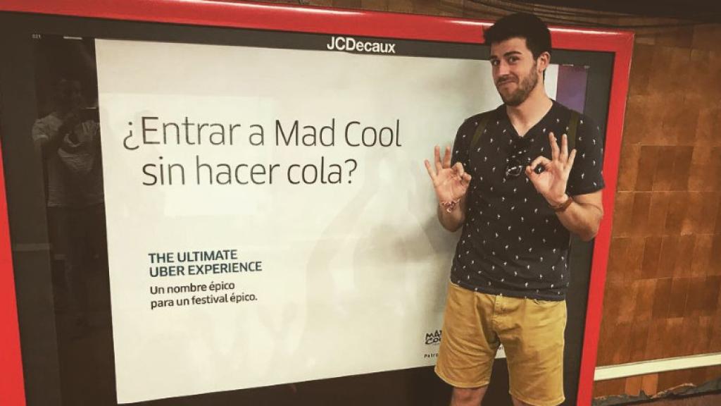 Rodrigo Vázquez, en el metro.