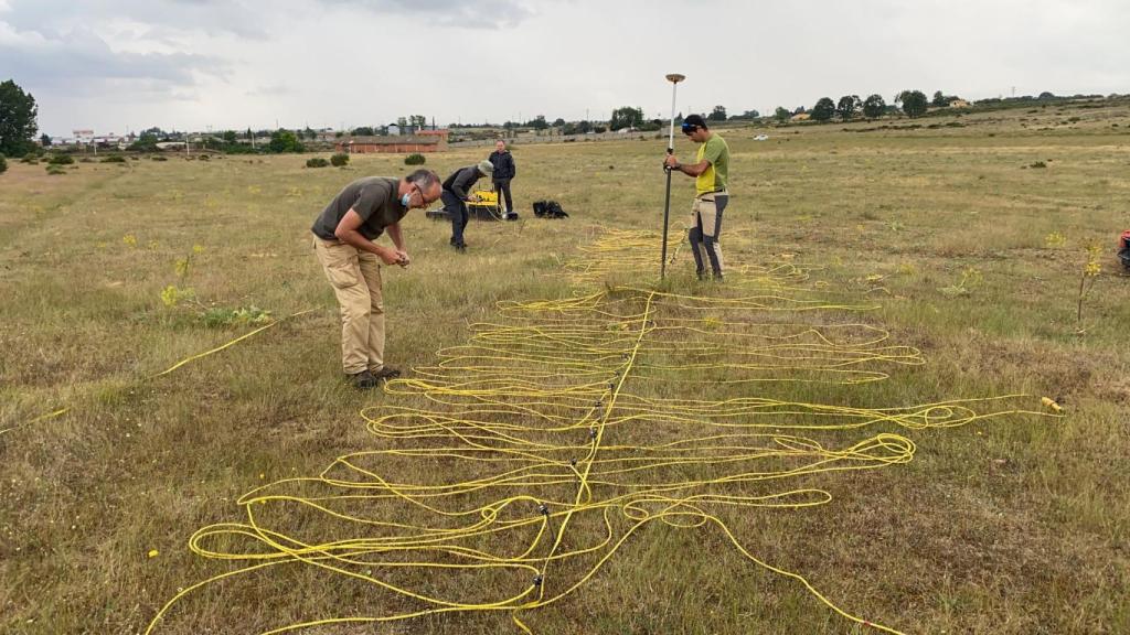 Excavaciones del campamento romano en la provincia de León.