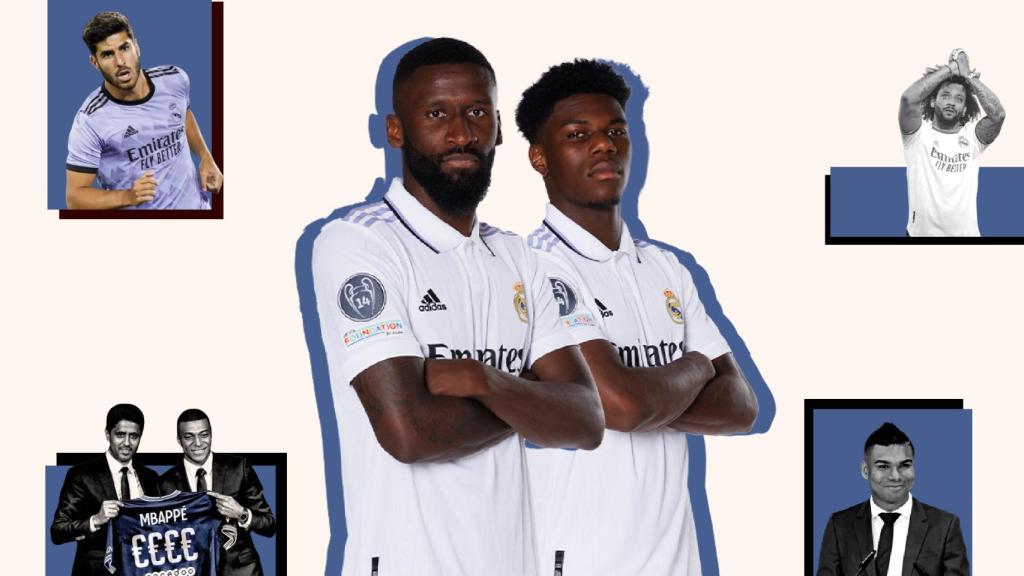 Marco Asensio, Kylian Mbappé y Nasser Al-Khelaifi, Antonio Rüdiger y Aurélien Tchouaméni, Marcelo y Casemiro.