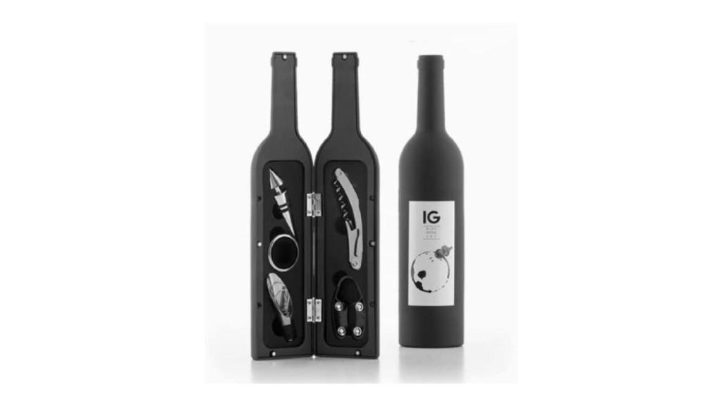Estuche de vino con forma de botella de InnovaGoods