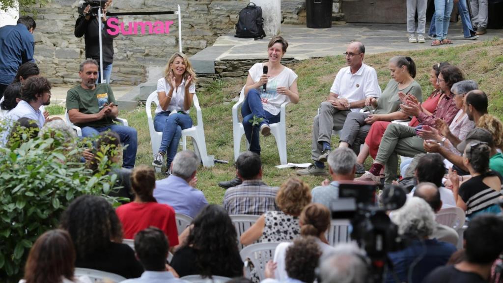 Yolanda Díaz, en un acto de Sumar en Galicia.