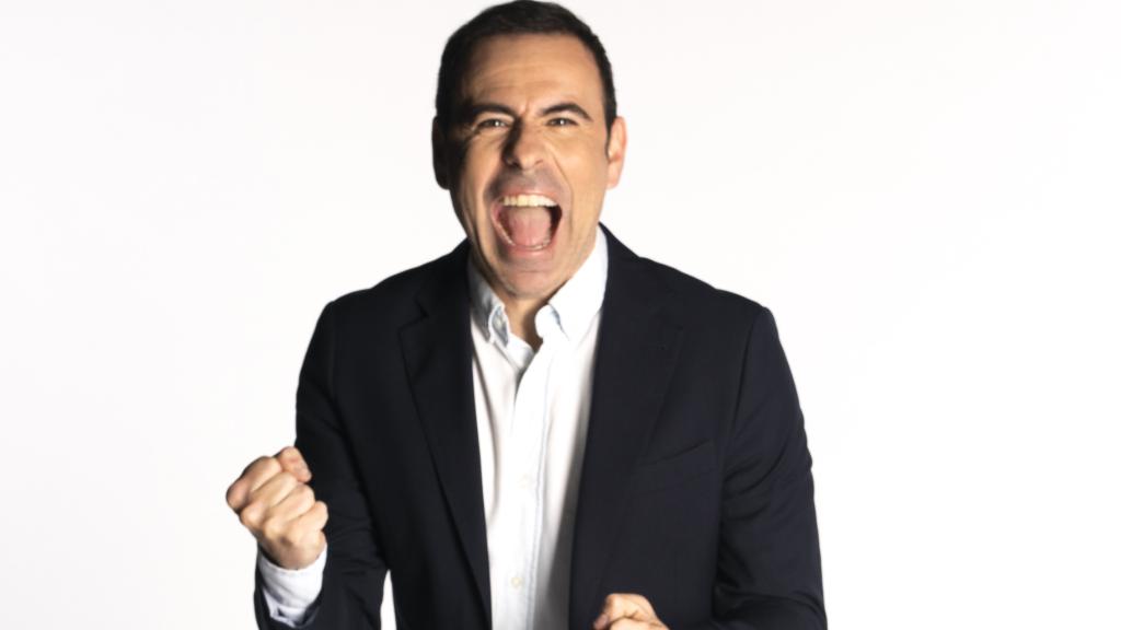 Felipe del Campo en una sesión de fotos para la presentación de la nueva temporada de Directo Gol