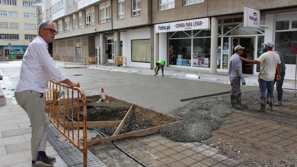 Obras en la calle Chile.