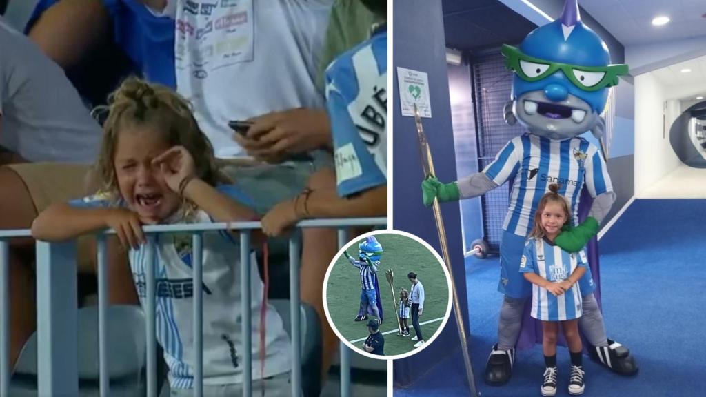 Antonella, la pequeña a la que SúperBoke le hizo el vacío, invitada de honor en La Rosaleda.