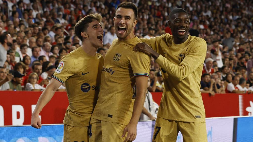 Eric Garcia celebra un gol ante el Sevilla