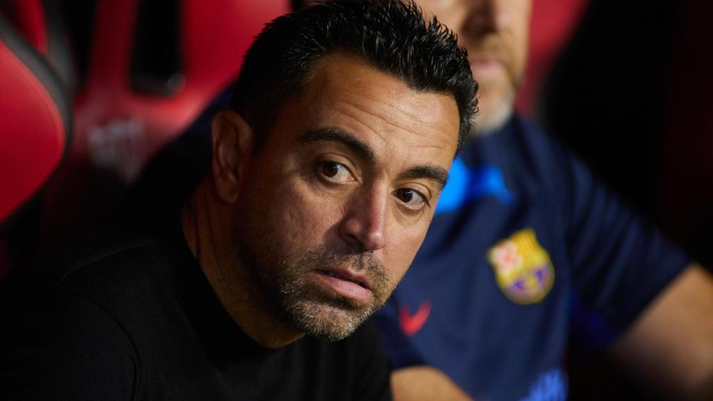 Xavi Hernández, en un partido del FC Barcelona de La Liga 2022/2023