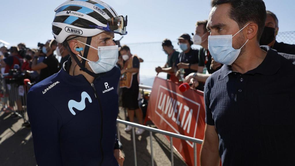 Enric Mas y Alberto Contador.