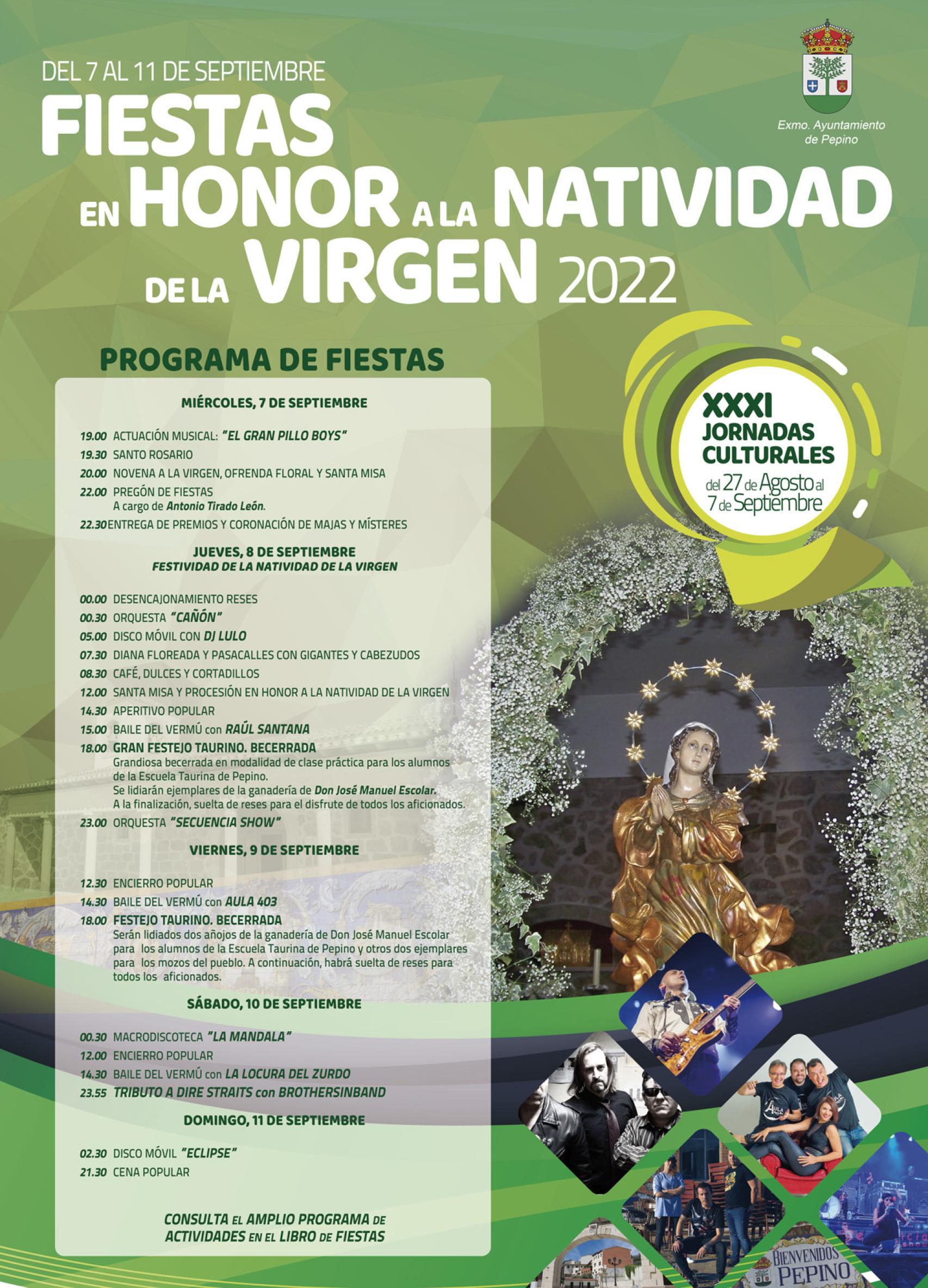 Cartel de las fiestas de Pepino (Toledo).