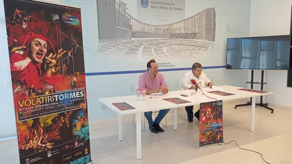 El alcalde de Santa Marta, David Mingo, y el concejal de Cultura, Francisco Miguel García