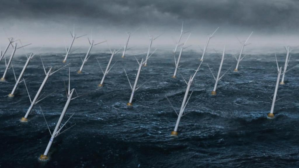 Parque eólico marino de turbinas verticales