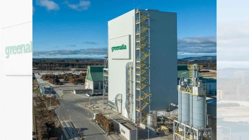 La planta de biomasa de Greenalia en Curtis-Teixeiro.