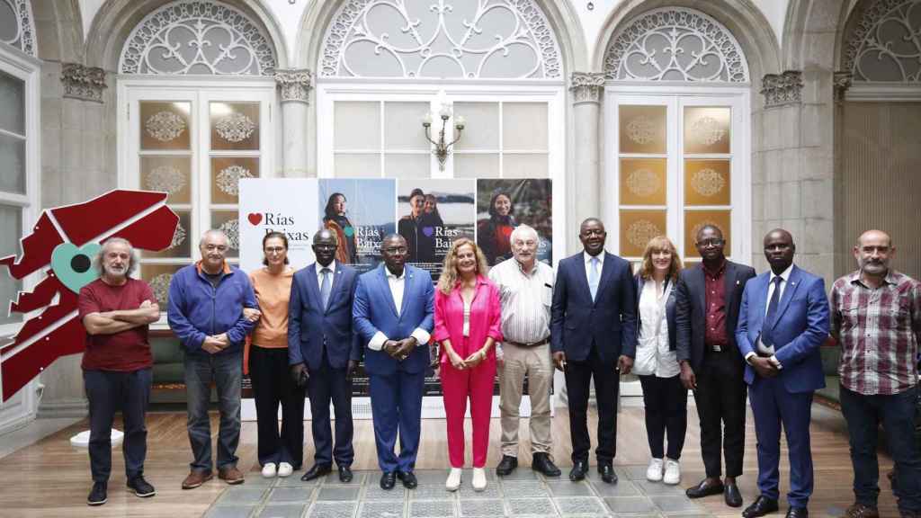 Visita de una delegación de Guinea Bissau en Pontevedra.