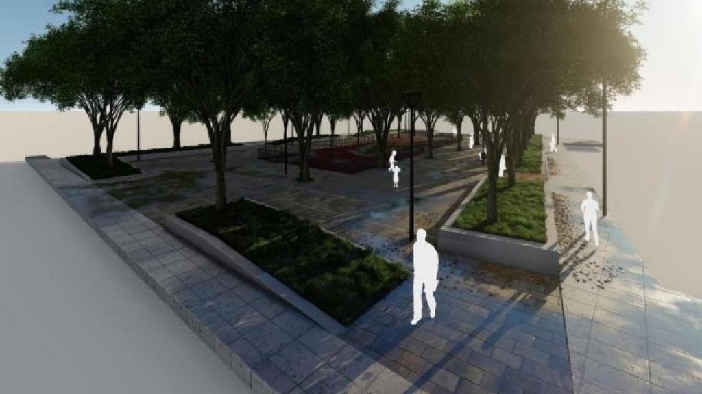 Otra de las imágenes de la plaza tras la intervención proyectada.