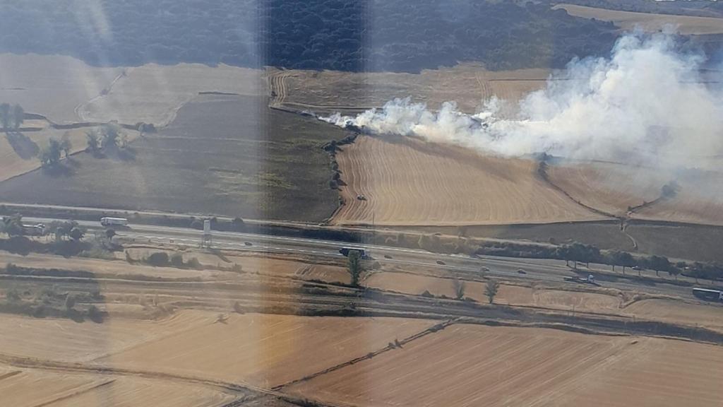 Imagen del incendio de Santa Olalla de Bureba.
