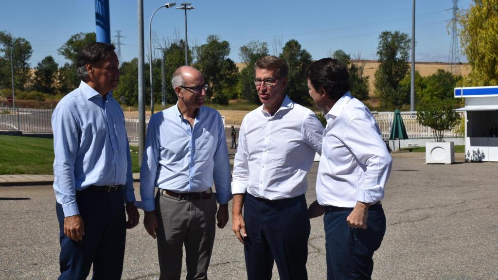 Visita de Alberto Núñez Feijóo a Salamanca, acompañado por Mañueco, Iglesias y Carbayo