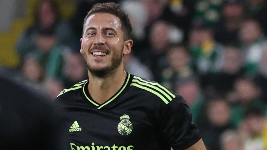 Eden Hazard celebra su gol.