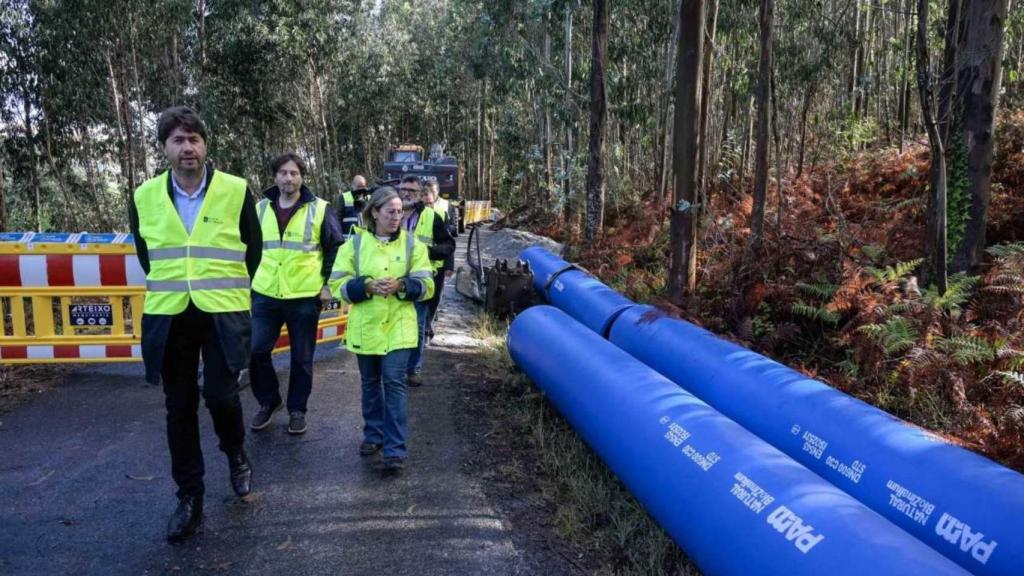Visita a las obras de suministro de aguas a Morás