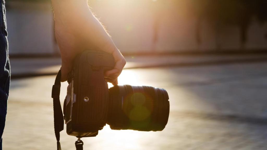 Fotógrafo, cámara de fotos
