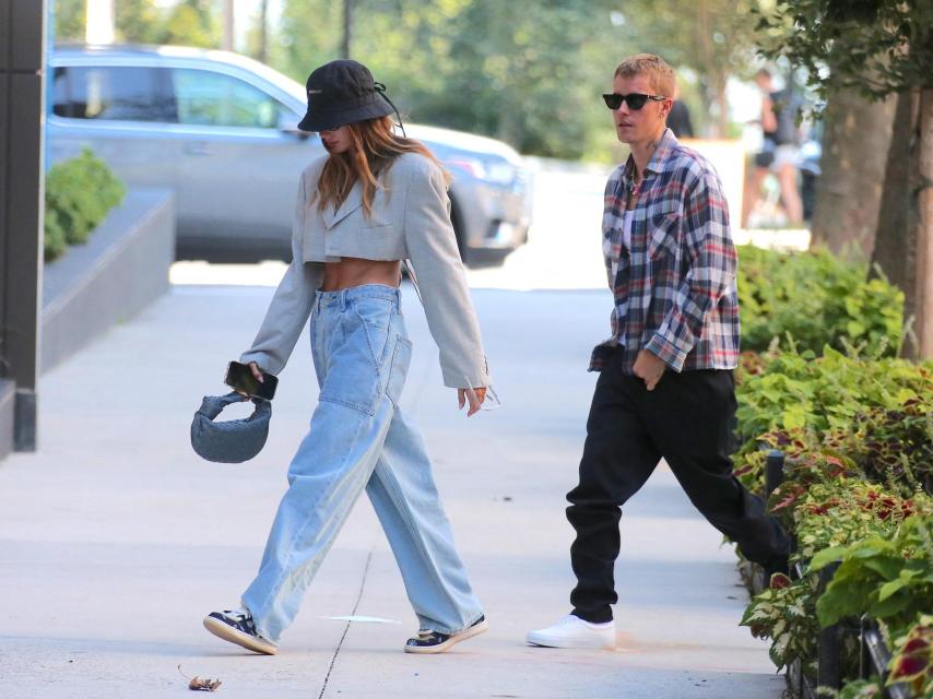 Justin Bieber y su mujer, Hailey Baldwin, en Nueva York.