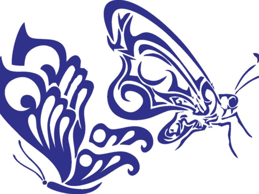 Tatuaje de dos mariposas