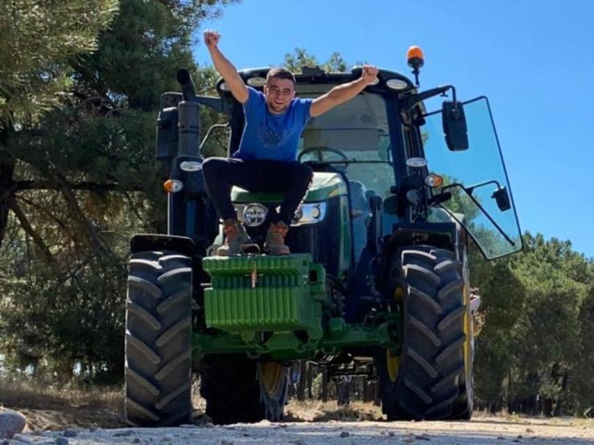 El joven agricultor vallisoletano David Velasco.