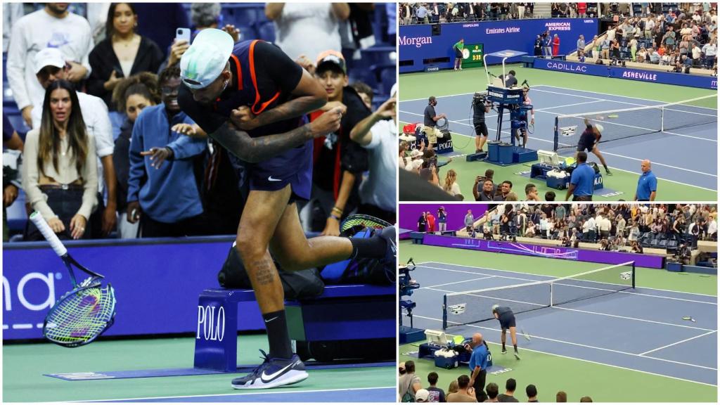 El enfado de Nick Kyrgios tras caer eliminado en el US Open